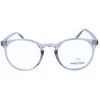 Moderne, transparente Kunststofflesebrille / -hilfe MIKY in angesagter Pantoform in Grau + 2,00 dpt