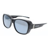 Jonathan Paul TIMELESS Überbrille - L - rechteckig in Shiny Black - Grau