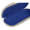 Schickes Hartschalen-Etui LINEN mit angesagtem Leinen-Bezug und Brillen-Motiv in Braun