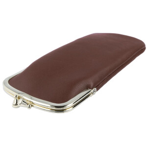 Edles Taschenetui SINA aus echtem Leder mit goldenem...