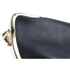 Edles Taschenetui SINA aus echtem Leder mit goldenem Schnappverschluss in Schwarz