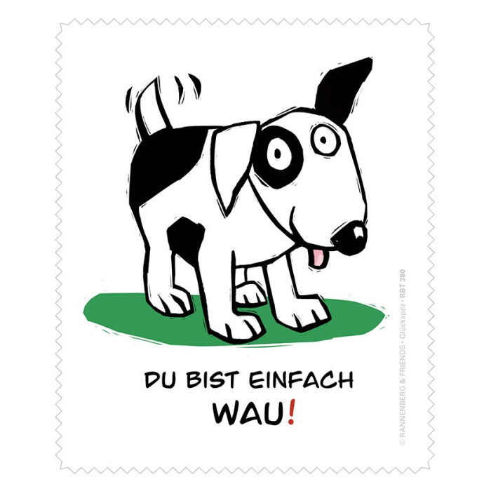 Rannenberg & Friends Microfasertuch / Brillenputztuch "Du bist einfach Wau"