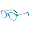 Flexible Fertiglesebrille / -hilfe JEAN in schicker Panto-Form mit Stecketui in Türkis + 1,50 dpt