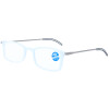 Flache Fertiglesebrille YANNIS mit Blaulichtfilter und flexiblen Bügeln inkl. Etui in Weiß + 2,00 dpt