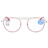 Elegante Lesebrille aus Metall SAN FRANCISCO WOMAN mit Blaulichtfilter und Federscharnier in Rot + 2,00 dpt