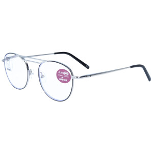 Schicke Metall-Lesebrille in Schwarz mit Blaulichtfilter...