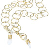 Hochwertige Brillenkette "Florence" aus leichtem Metall mit Gummischlaufe und Stopper in Gold Rund - Klein