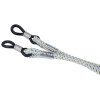 Elegante Brillenkordel mit goldenem Glitzer-Faden | Gummischlaufe mit Stopper in Grau