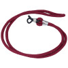 Klassische Brillenkordel aus weichem Textil-Material mit Gummischlaufe und Stopper in Bordeaux