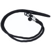 Klassische Brillenkordel aus weichem Textil-Material mit Gummischlaufe und Stopper in Schwarz