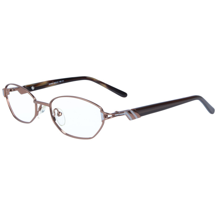 Elegante Damen - Brillenfassung A0403 mit Federscharnier in Gold-Braun