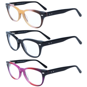 Schicke Fernbrille AGNES aus stabilem Kunststoff mit Federscharnier und individueller Stärke