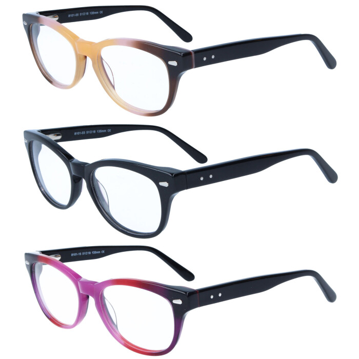Schicke Lesebrille AGNES aus stabilem Kunststoff mit Federscharnier und individueller Stärke