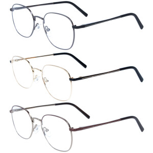 Moderne Metall-Fernbrille MERLIN in angesagter Panto-Form...