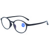 Fertiglesebrille WERNER mit entspiegelten Gläsern + Blaulichtfilter aus flexiblem TR90 Material in Schwarz