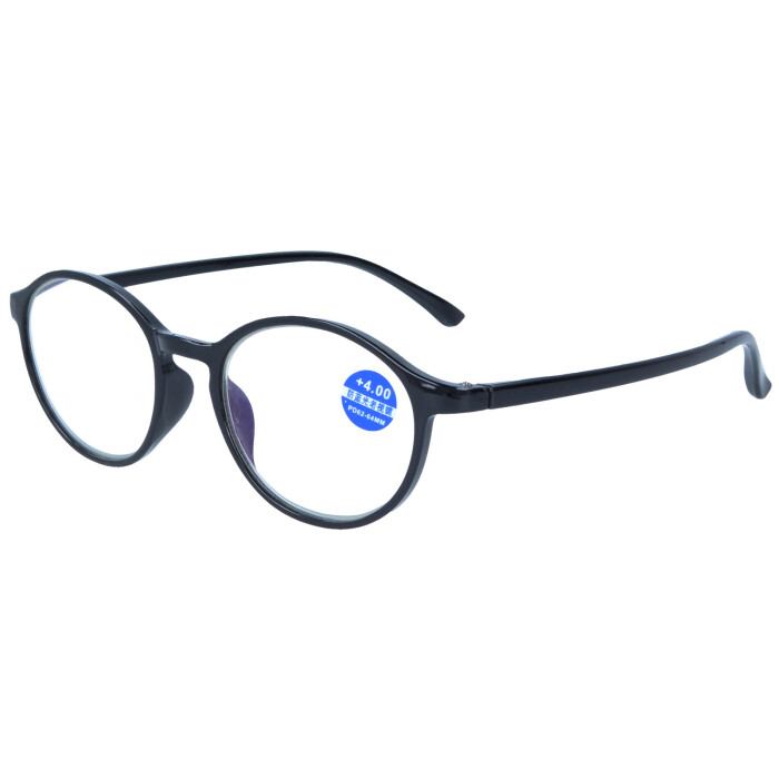 Moderne Fertiglesebrille WERNER mit entspiegelten Gläsern aus flexiblem TR90 Material in Schwarz + 4,00 dpt