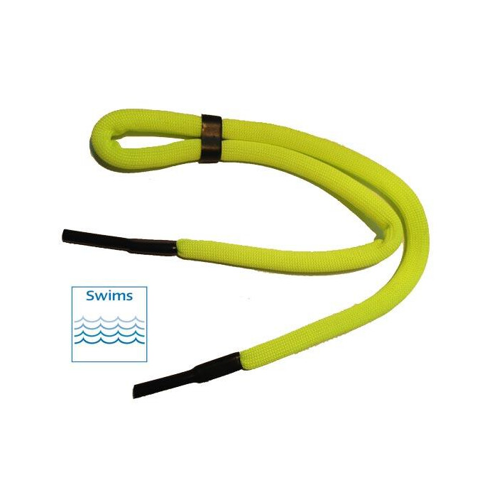 Praktisches Brillenband / Floater - Schwimmfähig mit Tube-Endstück in Gelb