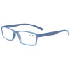 Dezente Fertiglesebrille / -hilfe FILIGRAN aus mattem Kunststoff mit farblich passendem Stecketui in Blau-Grau + 1,00 dpt