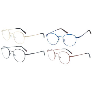 Moderne Fernbrille MARTIN aus robustem Metall in angesagtem Panto-Design mit individueller Stärke