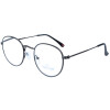 Moderne Lesebrille / -hilfe LOKI aus Metall in angesagter Pantoform inkl. Stecketui | mit Blaulichtfilter in Schwarz/Gun + 0,00 dpt