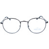 Moderne Lesebrille / -hilfe LOKI aus Metall in angesagter Pantoform inkl. Stecketui | mit Blaulichtfilter in Schwarz/Gun + 0,00 dpt