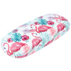 Tropisches Hartschalen-Etui WILDLIFE mit sommerlichem Flamingo-Motiv und passendem Microfasertuch