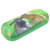 Hartschalen-Etui FLUFFY mit niedlichem Kaninchen-Baby Motiv und passendem Microfasertuch