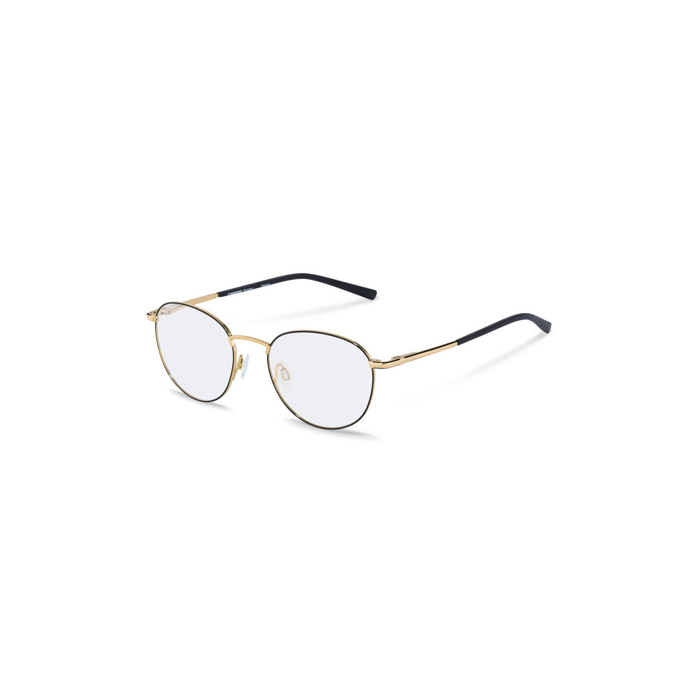 Stylische Rodenstock Brillenfassung R7115 in Schwarz - Gold mit Feder