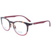 Sommerliche ELLE Kunststoff-Lesebrille EL15936 im farbenfrohen Design mit Federscharnier in Bordeaux + 1,00 dpt