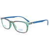 Elegante ELLE Lesebrille EL15937 aus mattem Kunststoff mit gestreiftem Design und Federscharnier in Blau + 1,00 dpt