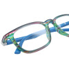 Elegante ELLE Lesebrille EL15937 aus mattem Kunststoff mit gestreiftem Design und Federscharnier in Blau + 1,00 dpt