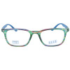 Elegante ELLE Lesebrille EL15937 aus mattem Kunststoff mit gestreiftem Design und Federscharnier in Blau + 2,50 dpt