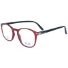 Elegante ELLE Lesebrille aus Kunststoff EL15931 mit großem Blickfeld und Federscharnier in Rot + 2,50 dpt