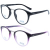 Ausgefallene ELLE Lesebrille EL15930 aus hochglänzendem Kunststoff mit Federscharnier in Schwarz + 2,00 dpt