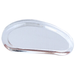 Silikon-Nasenpad zum quetschen - Halbrund in Transparent 14 mm