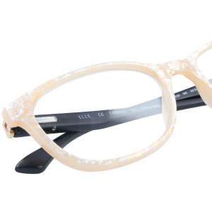 Edle ELLE Lesebrille EL15938 in eleganter Perlmutt-Optik mit hochwertigem Federscharnier in Beige + 1,00 dpt