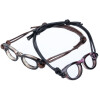 Wunderschönes Kunstleder-Armband mit einer Brille als Verzierung