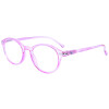 Sommerliche Fertiglesebrille / -hilfe TROPIC aus transparentem Kunststoff mit Federscharnier in Pink + 2,00 dpt