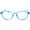 Sommerliche Fertiglesebrille / -hilfe TROPIC aus transparentem Kunststoff mit Federscharnier in Blau + 2,00 dpt