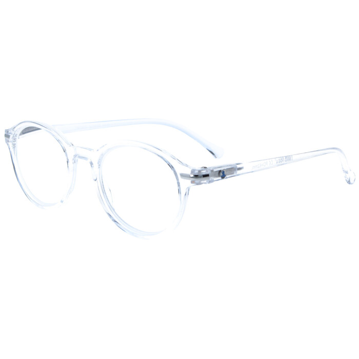 Sommerliche Fertiglesebrille / -hilfe TROPIC aus transparentem Kunststoff mit Federscharnier in Transparent + 1,50 dpt