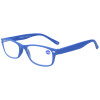 Matte Fertiglesebrille FEELING aus hochwertigem Kunststoff mit Federscharnier in Blau + 2,00 dpt