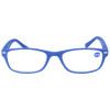 Matte Fertiglesebrille FEELING aus hochwertigem Kunststoff mit Federscharnier in Blau + 2,00 dpt