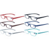 Klassische Kunststoff-Fertiglesebrille ZIPPER mit Federscharnier und passendem Etui