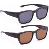 Schicke polarisierende Überbrille / Sonnenbrille aus Kunststoff in zwei Farben