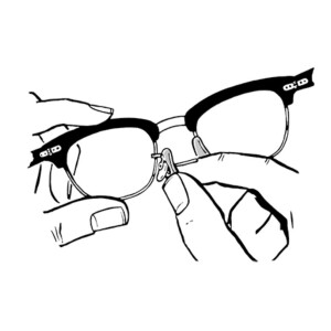 Überzug für Nasenpads / Brillenpads / Nasenflügel aus Silikon 17 mm