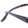 Praktische Überbrille / Sonnenbrille im sportlichen Design mit verstellbaren Nasenpads und Polarisation in Havanna mit Etui in Leinenoptik