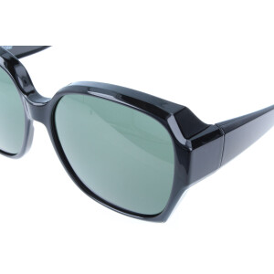 Moderne Überbrille / Sonnenbrille mit Sonnenschutz und Polarisation in Schwarz inkl. Etui in Grau