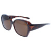 Moderne Überbrille / Sonnenbrille mit Sonnenschutz und Polarisation in Havanna inkl. Etui in Grau