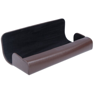 Edles Brillenetui "Berlin" aus echtem Leder mit Magnetverschluss in Braun