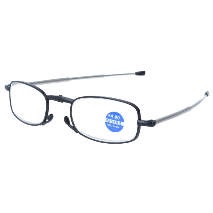 Elegante klassische Falt-Lesebrille ADRIAN mit Teleskopbügeln im Etui + 3,00 dpt